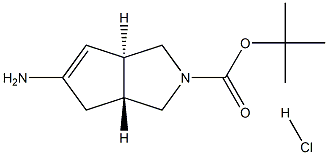 反式-5-氨基-2-Boc-六氢-环戊二烯并[c]吡咯盐酸盐结构式