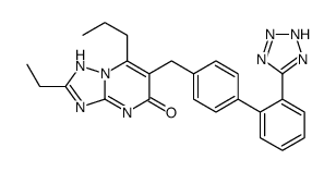 8-ethyl-2-propyl-3-[[4-[2-(2H-tetrazol-5-yl)phenyl]phenyl]methyl]-1,5, 7,9-tetrazabicyclo[4.3.0]nona-2,5,7-trien-4-one structure