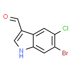 6‐bromo‐5‐chloro‐1h‐indole‐3‐carbaldehyde Structure