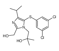 1-[5-(3,5-dichlorophenyl)sulfanyl-2-(hydroxymethyl)-4-propan-2-ylimidazol-1-yl]-2-methylpropan-2-ol结构式