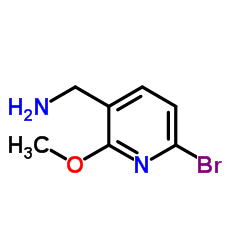 (6-溴-2-甲基吡啶-3-基)甲胺结构式