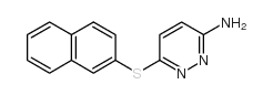 3-Pyridazinamine, 6-(2-naphthalenylthio)- Structure