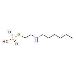 Thiosulfuric acid hydrogen S-[2-(hexylamino)ethyl] ester structure