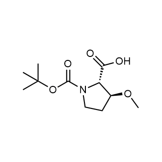 (2S,3S)-1-(tert-butoxycarbonyl)-3-methoxypyrrolidine-2-carboxylic acid Structure