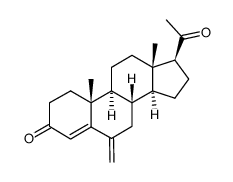 6-methylene-4-pregnene-3,20-dione Structure