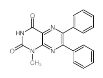 2,4(1H,3H)-Pteridinedione,1-methyl-6,7-diphenyl-结构式