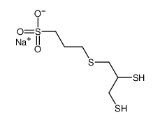 1-Propanesulfonic acid, 3-((2,3-dimercaptopropyl)thio)-, sodium salt Structure