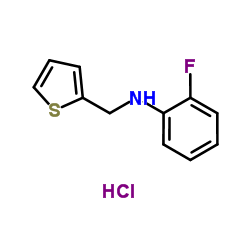 2-Fluoro-N-(2-thienylmethyl)aniline hydrochloride (1:1) Structure