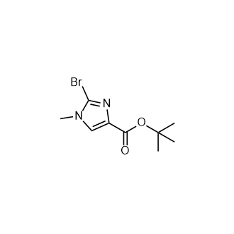 2-溴-1-甲基-1H-咪唑-4-羧酸叔丁酯结构式