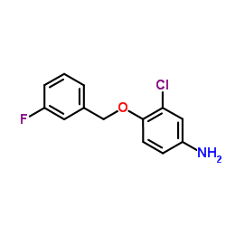 3-氯-4-(3-氟苄氧基)苯胺结构式