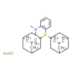 氯[二(1-金刚烷基)-2-二甲氨基苯基膦]金(I)结构式