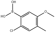 2-氯-5-甲氧基-4-甲基苯硼酸结构式