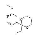 4-(2-ethyl-1,3-dioxan-2-yl)-2-methoxypyridine结构式