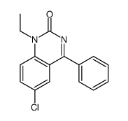 6-chloro-1-ethyl-4-phenylquinazolin-2-one Structure