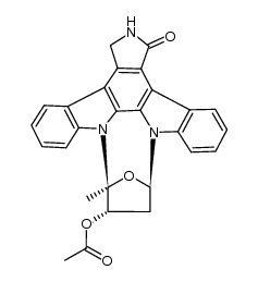 (5S,6S,8R)-5-methyl-13-oxo-6,7,8,13,14,15-hexahydro-5H-16-oxa-4b,8a,14-triaza-5,8-methanodibenzo[b,h]cycloocta[jkl]cyclopenta[e]-as-indacen-6-yl acetate结构式