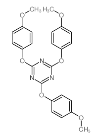 2,4,6-tris(4-methoxyphenoxy)-1,3,5-triazine structure