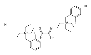 2-[[2-[2-[diethyl-[(2-fluorophenyl)methyl]azaniumyl]ethylamino]-2-oxoacetyl]amino]ethyl-diethyl-[(2-fluorophenyl)methyl]azanium,diiodide Structure