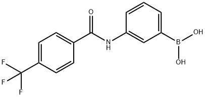 3-(4-叔丁基苯基甲酰氨基)苯基硼酸结构式