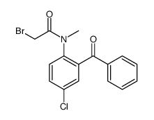 N-(2-benzoyl-4-chlorophenyl)-2-bromo-N-methylacetamide structure