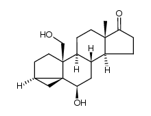 3α,5-Cyclo-6β,19-dihydroxy-5α-androstan-17-on Structure
