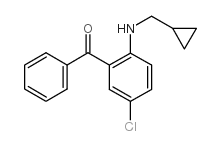 2-环丙甲基氨基-5-氯二苯甲酮结构式