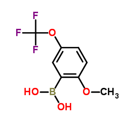 2-甲氧基-5-(三氟甲氧基)苯基硼酸结构式