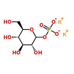 Dipotassium 1-O-phosphonato-D-glucopyranose Structure