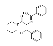 (E)-N-(1-Chloro-3-oxo-1-phenyl-3-(piperidin-1-yl)prop-1-en-2-yl)benzamide Structure