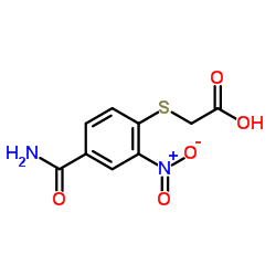 (4-Carbamoyl-2-nitro-phenylsulfanyl)-acetic acid Structure