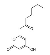 4-hydroxy-6-(2-oxoheptyl)pyran-2-one Structure
