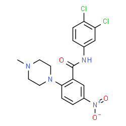 N-(3,4-dichlorophenyl)-5-nitro-2-(4-methyl-1-piperazinyl)benzamide Structure