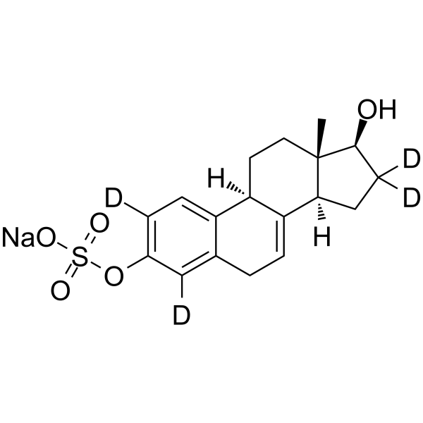 17B-二氢马烯雌酮硫酸钠-D4结构式