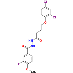 N'-[4-(2,4-Dichlorophenoxy)butanoyl]-3-iodo-4-methoxybenzohydrazide Structure