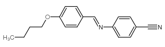 4'-丁氧基苯亚甲基-4-氰基苯胺结构式