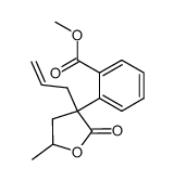 2-(3-allyl-5-methyl-2-oxo-tetrahydro-furan-3-yl)-benzoic acid methyl ester结构式