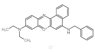 BENZO(a)PHENAZOXONIUM, 5-(BENZYLAMINO)-9-(DIETHYLAMINO)-, CHLORIDE结构式