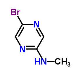5-溴-N-甲基吡嗪-2-胺结构式
