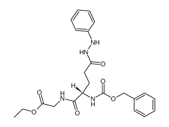 N-Benzyloxycarbonyl-α-L-glutamylglycin-ethylester-γ-phenylhydrazid结构式