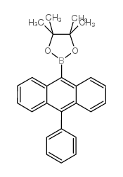 4,4,5,5-四甲基-2-(10-苯基蒽-9-基)-1,3,2-二氧杂环戊硼烷结构式