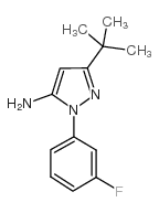 5-叔丁基-2-(3-氟-苯基)-2H-吡唑-3-基胺结构式