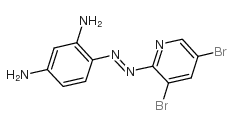 4-(3,5-二溴-2-吡啶偶氮)-1,3-苯二胺结构式