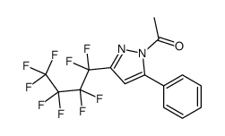 1-ACETYL-3(5)-PERFLUOROBUTYL-5(3)-PHENYLPYRAZOLE结构式