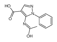 5-(乙酰氨基)-1-苯基-1H-吡唑-4-甲酸结构式