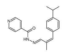 N-[(E)-[(E)-2-methyl-3-(4-propan-2-ylphenyl)prop-2-enylidene]amino]pyridine-4-carboxamide结构式