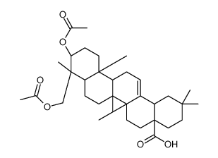 (4aS,6aR,6aS,6bR,8aR,9R,10S,12aR,14bS)-10-acetyloxy-9-(acetyloxymethyl)-2,2,6a,6b,9,12a-hexamethyl-1,3,4,5,6,6a,7,8,8a,10,11,12,13,14b-tetradecahydropicene-4a-carboxylic acid Structure