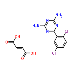 6-(2,5-二氯苯基)-1,3,5-三嗪-2,4-二胺马来酸盐结构式