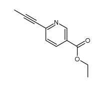 ethyl 6-prop-1-ynylnicotinate结构式