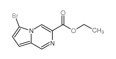 6-溴吡咯[1,2-A]吡嗪-3-羧酸乙酯结构式