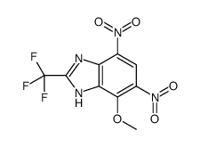 7-methoxy-4,6-dinitro-2-(trifluoromethyl)-1H-benzimidazole结构式