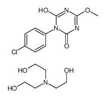 2-[bis(2-hydroxyethyl)amino]ethanol,3-(4-chlorophenyl)-6-methoxy-1H-1,3,5-triazine-2,4-dione结构式